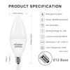 comzler Type B Shape LED Ceiling Fan Light Bulbs E12