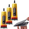 LISAPRO Pegamento Silicona Negra T-7000, Kit 3 Piezas 110ml con