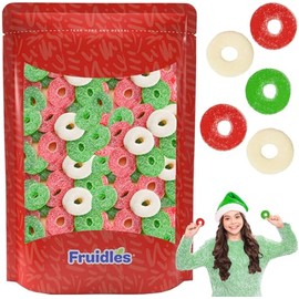 Fruidles Christmas Gummi Wreaths, Delicious Gummy Candy, Fun and Festive Holiday Snacking (Half-Pound)