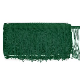 M METERXITY Chainette Fringe Trim, 10 Yards of 4" Polyester Braid Tassel Trim for DIY Crafts/Latin Dress/Lamp Shade Decoration/Wedding Dress/Sewing/Clothing Fringe Thread Yarn[Blackish Green]