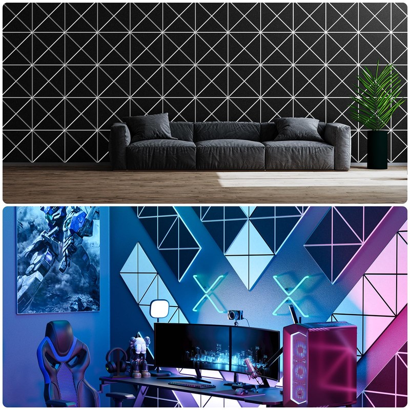 22 Pack X-Line Design Acoustic Panels, 12" X 12" X