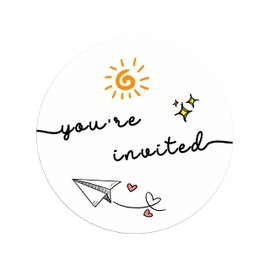 You're invited Sticker, Birthday Invitation Sticker, Kid's Birthday, Boy's Birthday Sticker. Party Invitation envelope Sticker-120PCS