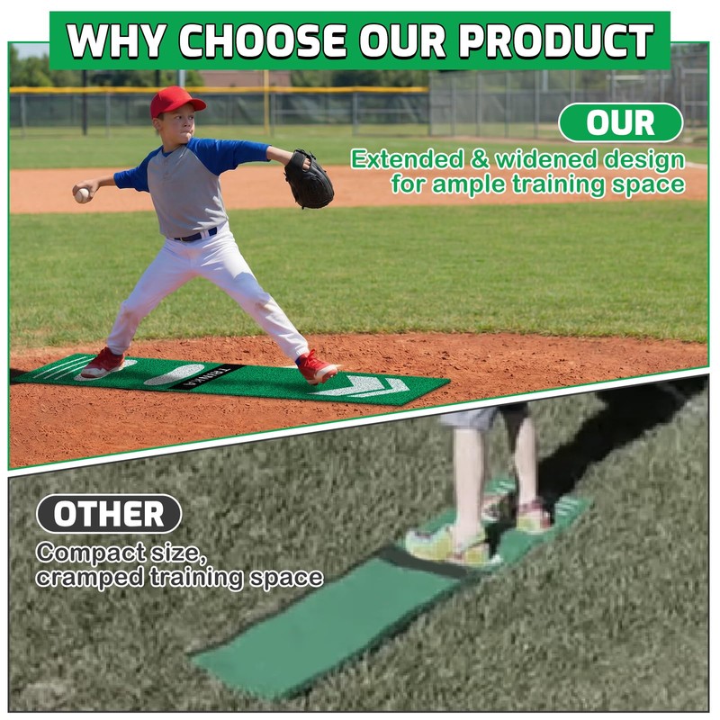 Softball Pitching Mat for Indoor and Outdoor