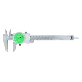Mitutoyo 505-742-53 D6"TX-3 Dial Caliper, Green Face, 0.1"/Rev, 0"-6", 0.001"