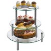 3 Tier Round Tempered Glass Display Stand 9, 11, 13”