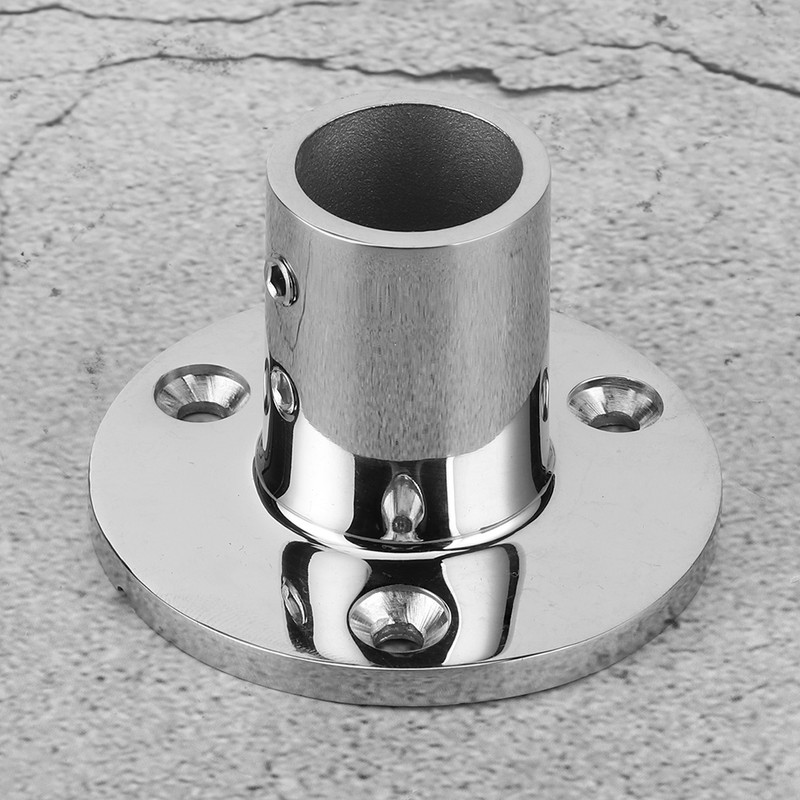 Boat Handrail Round Base 90 Degree 22mm Stainless Steel Boat