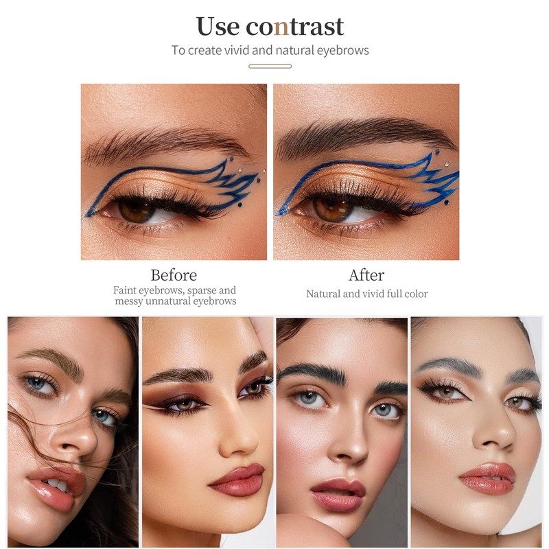 GCVSE Eyebrow Pencil, Rose Gold Microblading Eyebrow Pencil with 4