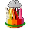 KAJAWIS Rotating Organiser for Colouring Pencils, Desk Organiser for Children,