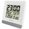 Technoline Radio-Controlled Alarm Clock with Temperature Display, White, 79 x