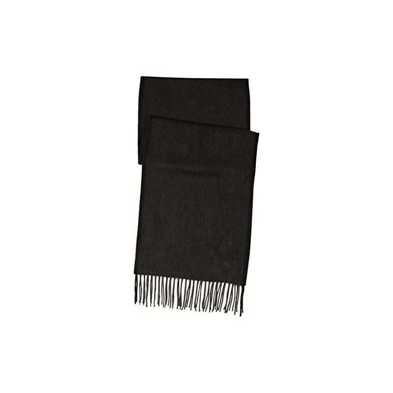 Lacoste RE2261J Men's Herringbone Scarf, Black