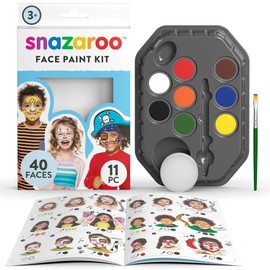 Snazaroo Adventure 1180138 Make-Up Set - 8 Water-based Face and Body Paints with Sponge, Brush and Instructions (English language not guaranteed)