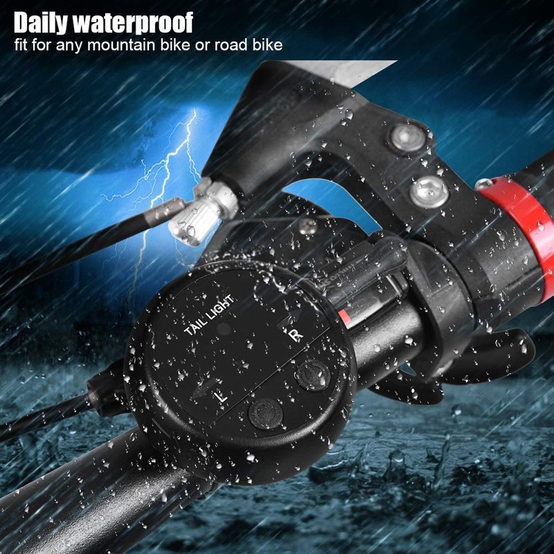Dwawoo - Señal de giro inalámbrica para bicicleta (USB, intermitentes,