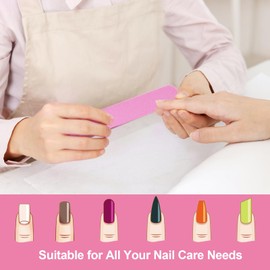Nail Buffer (20 pcs), Buffer Block Nail Files for Acrylic Nails and Natural Nails, 100/180 Grit Small Nail Buffer Block Bulk Buffing Blocks for Nail Buff Professional Manicure File Blocks Set Pink