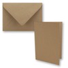 NEUSER PAPIER 25x brown vintage kraft paper folding cards SET