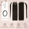 Sunny Human Hair Ponytail Extension Dark Brown Wrap Around Ponytails