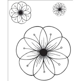 Heartfelt Creations Cling Rubber Stamp Set 5"X6.5"-Cameo Daisy Flowers 1