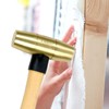 WEDO 32oz Brass Hammer,Solid Brass Mallet Hammer with Wooden Handle,Double