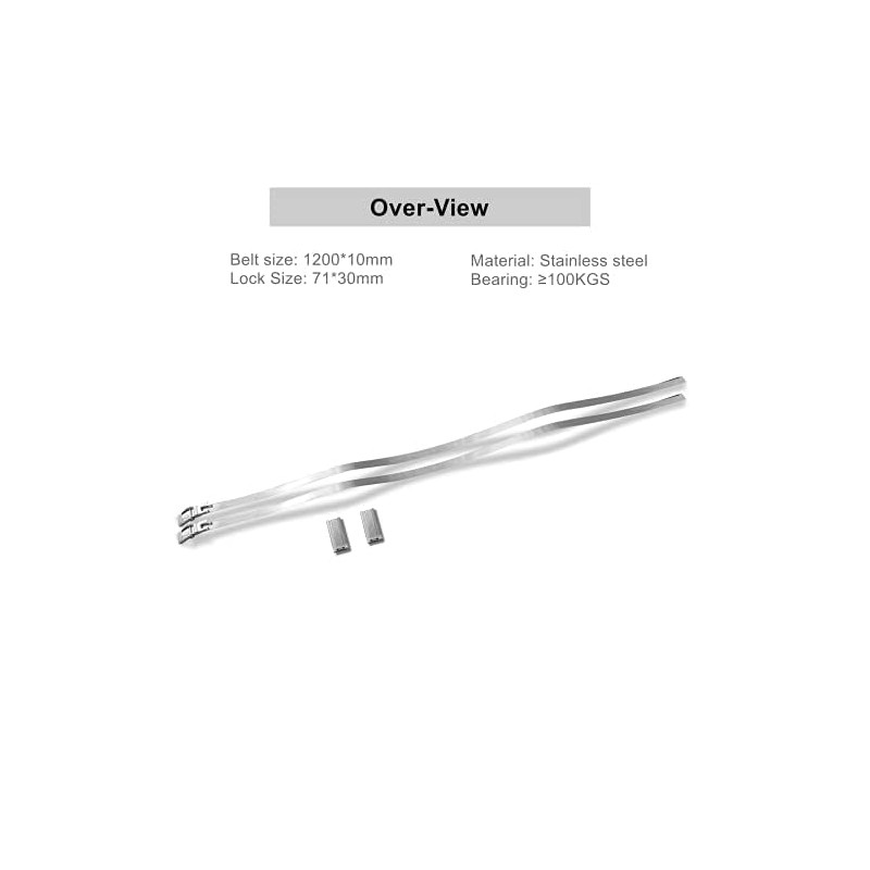 Universal Pole-mouted Stainless Steel Belts for Electrical Distrubition Box (2pcs/Unit)