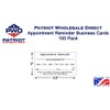 Appointment Reminder Business Cards (3.5x2) - Pack of 100