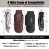Topstache Leather Knife Sheath for Belt - Horizontal Carry Knife