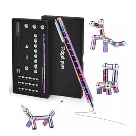 Aayans Fidget Pen Magnetic Ballpoint Pens, Multicolour, Stress Relief Multifunctional