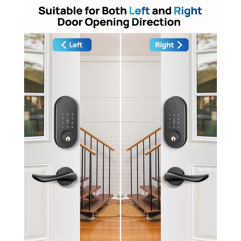 LOCTIAN Smart Door Lock Fingerprint Keyless Entry Door Lock APP