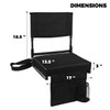 JST GAMEZ Stadium Seat with Back Support Portable Wide Bleacher