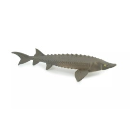 K&M Sturgeon Toy Hand Painted Rubber Fish Realistic Figurine Gift 3 1/4" SF15 B31