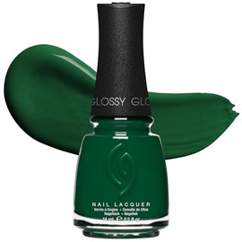 CHINA GLAZE Esmalte de Uñas Midnight Pine, Verde Bosque Profundo, Color de Alta Pigmentación, secado rápido, resistente al astillado, 14 ml