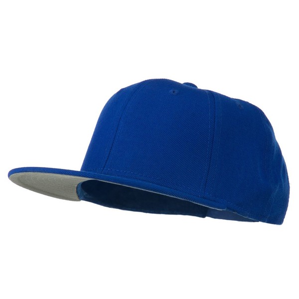 Boy's Solid Wool Blend Snapback Cap - Royal OSFM