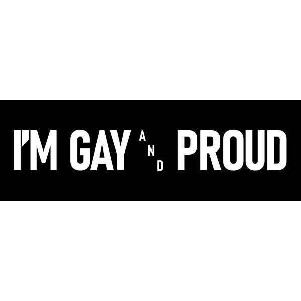 I'm Gay and Proud Bumper Sticker Big Gay Pride Love