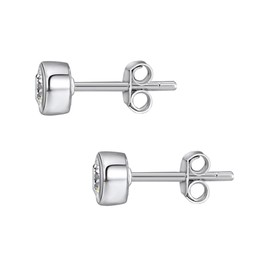 Tresor 1934 Sterling Silver 925 rhodium-plated Ladies Stud earings for Women with white Zirconia 60451025