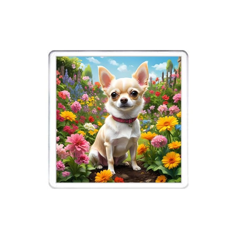 Chihuahua Coaster Set. 4 different Chihuahua Dog Pictures on 10cm