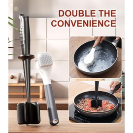 Meat Chopper PRO, Ground Beef Chopper Tool, Heat Resistant Meat Masher Tool for Hamburger Meat, Hamburger Smasher Tool, Non-Scratch Kitchen Utensils, Kitchen Tools With Cleaning Brush