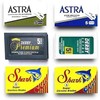30 Razor Blades for Razor Astra Derby Shark, Razor Blades Set, 6 Different Blade Types