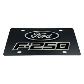 Eurosport Daytona - Compatible with Ford F-250 - Carbon Steel License Plate
