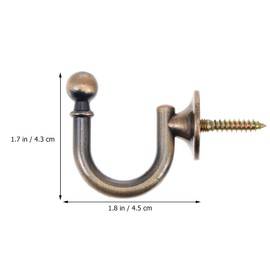 Tofficu Juego De 4 Ganchos Decorativos Para Cortinas, Soporte De Pared Multifuncional En S Para Colgar Bolsas, Sombreros Y Accesorios, Acero Inoxidable