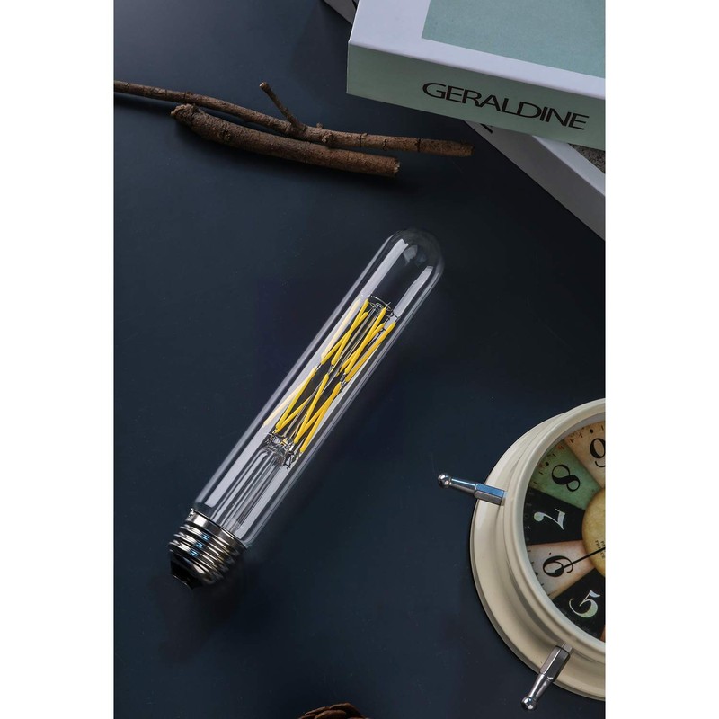 LEOOLS 12W Dimmable Edison Led Tubular Bulb T10/T30,E26 Medium Base