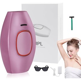 YAYUSI Depiladora Láser, 5 Niveles de Potencia IPL Depiladora Portátil, Eliminación del Vello Sin Dolor, Depilación Láser para Mujeres, para Cuerpo, Axilas, Piernas, Línea de Bikini, Blanco (Rosa)