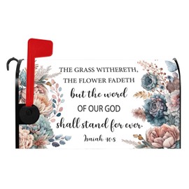Baocicco Bible Verse Mailbox Cover Religious Motivational Quote Mailbox Covers Magnetic Mail Box Wrap Christian Easter Christmas Fiesta Decor for Outdoor Yard Mailbox Cover Standard Size 21x18 Inch