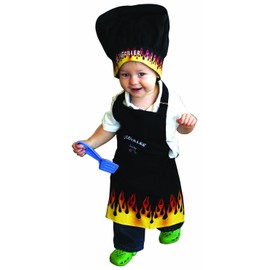 Manual Woodworkers Child's Kitchen Apron, Hat, Oven Mitt Set Lil' Griller