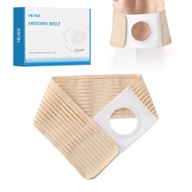 Heagimed Ostomia Belt, Unisex Ostomy Belt, Elastic Hernia Belt, Breathable Ostomy Bandage Skin Ostomy Support, Lumbar Support for Securing Ostomy Bags, Available in 4 Sizes (M)