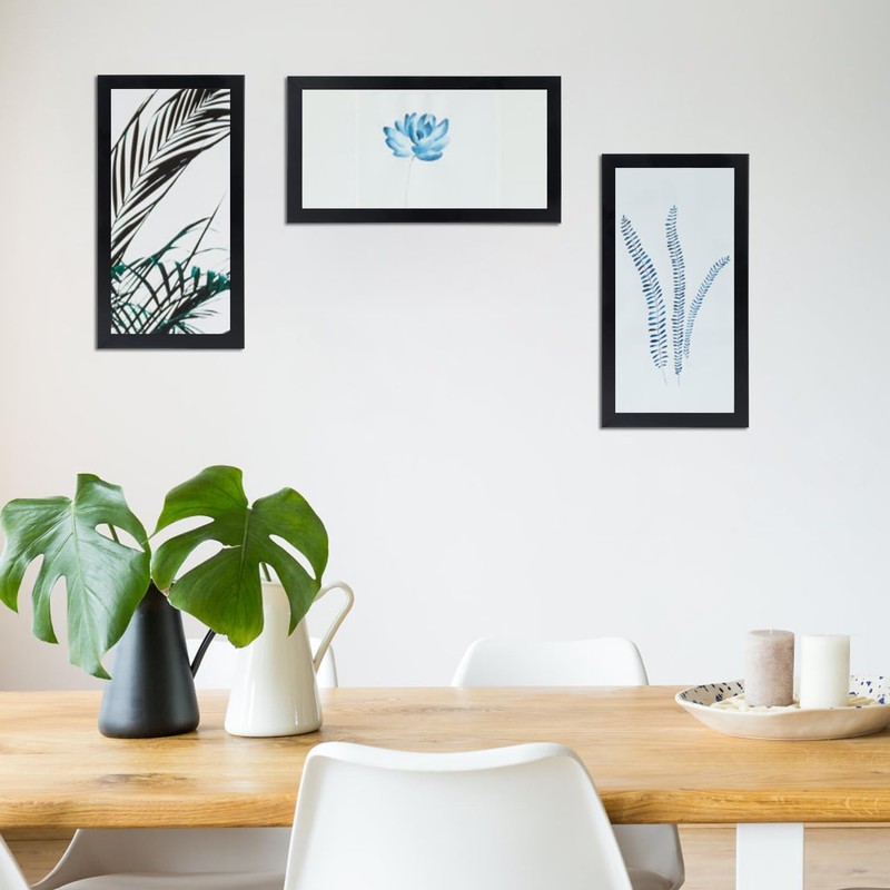 NAOKBOEE 4x9 Picture Frame in Black, Photo Frames with Plexiglass,