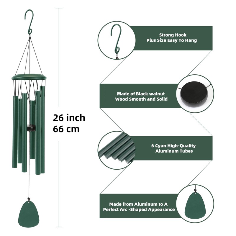 Aluminium Wind Chimes 26 Inches to Create a Zen Atmosphere