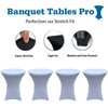 4 Pack 32 Round x 43" Tall Spandex Fitted Table