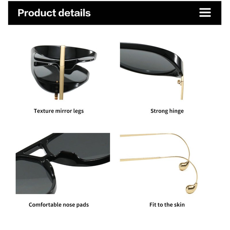 Willochra - Gafas de sol vintage de gran tamaño para