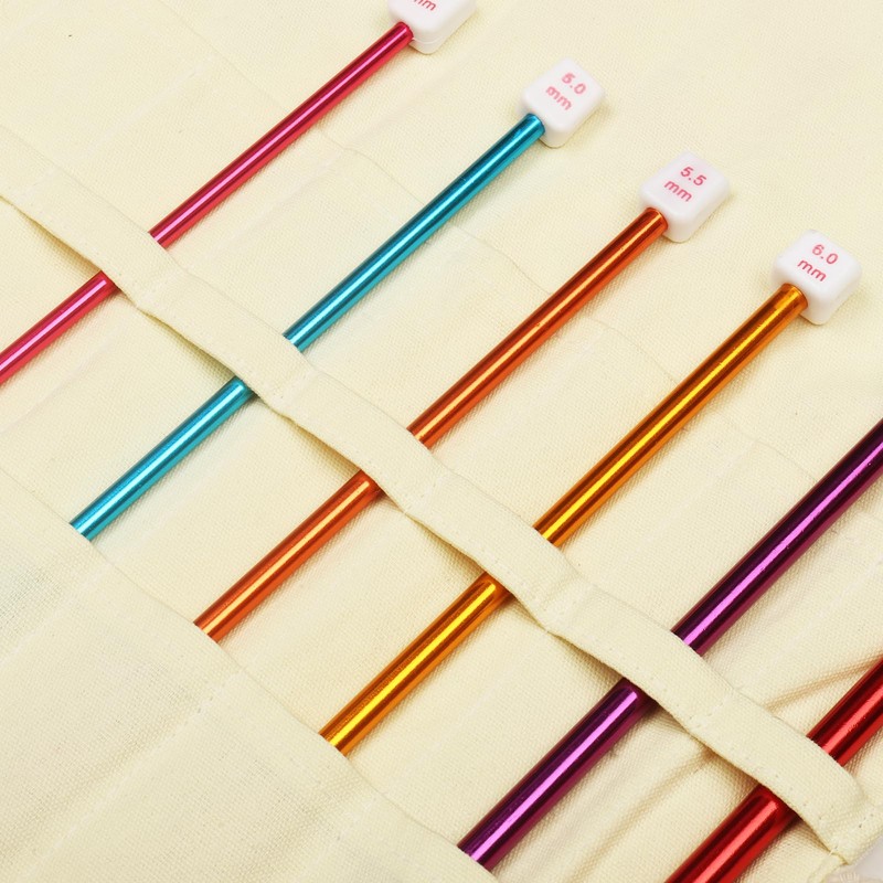Coopay Tunisian Crochet Hooks Set, 11 Pieces Aluminium Tunisian Crochet