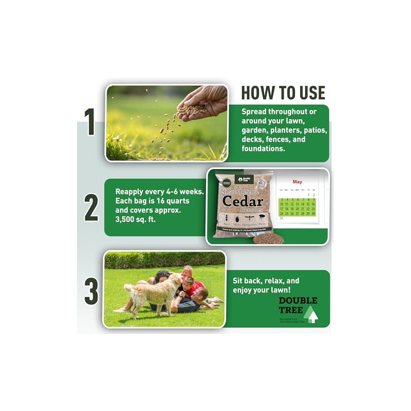 Double Tree Home and Garden Cedar Granules | Repels Fleas,