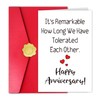 Kalamiao Funny Anniversary Card for Husband Wife, Happy Anniversary Card