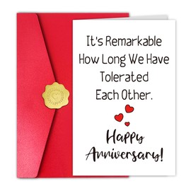 Kalamiao Funny Anniversary Card for Husband Wife, Happy Anniversary Card for Couple, Funny Anniversary Cards Gifts for Him Her